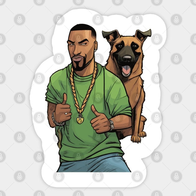 Rappers with Puppies Sticker by Cheeky BB